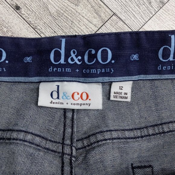 D & Co Womens Denim Jeans 12 Stretch Bootcut Medium Wash Outdoor Casual - Picture 7 of 16
